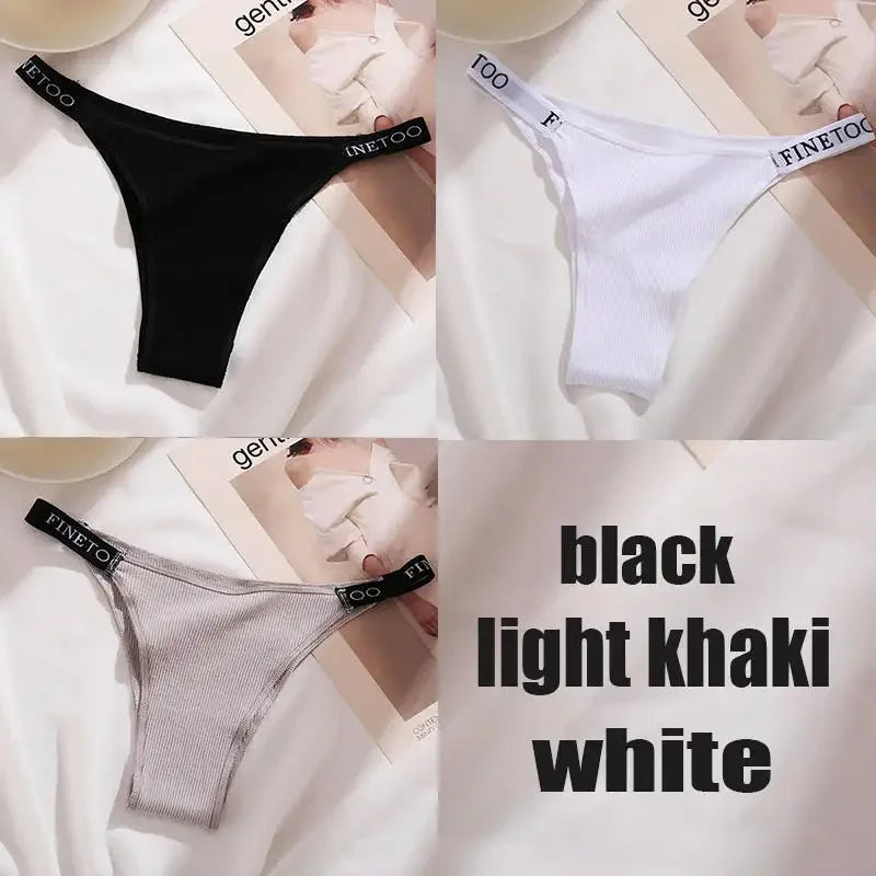 3PCS/Set Cotton Panties Briefs Sexy Thong Women's Underwear Lingerie - Empire P.E
