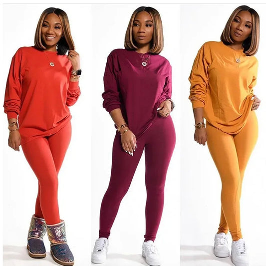 2 piece set stacked leggings clothes - Empire P.E
