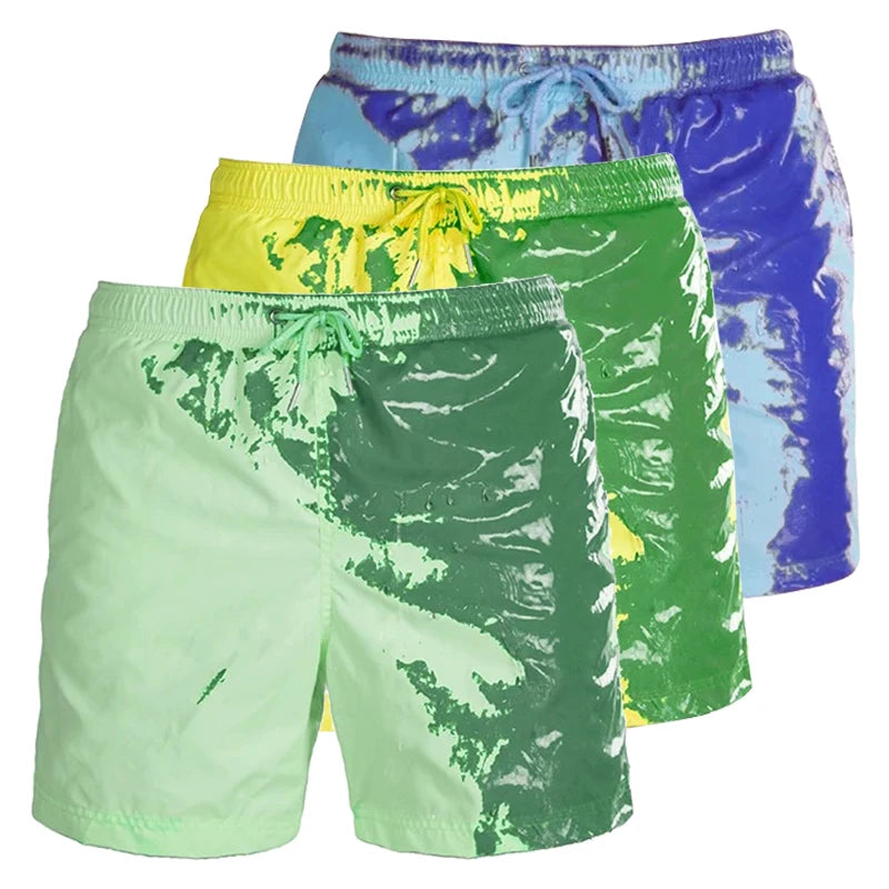 Men's Color Change Swimming Short Trunks