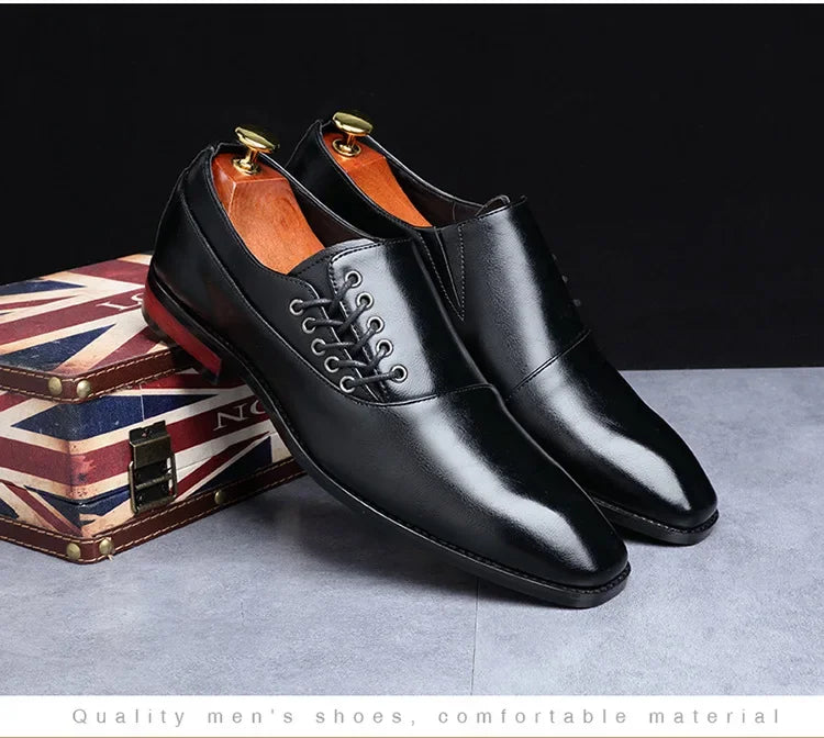 Men Leather Formal Dress Wedding Shoes - Empire P.E