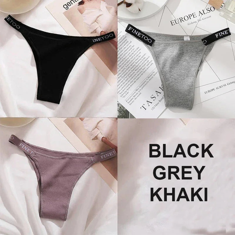 3PCS/Set Cotton Panties Briefs Sexy Thong Women's Underwear Lingerie - Empire P.E