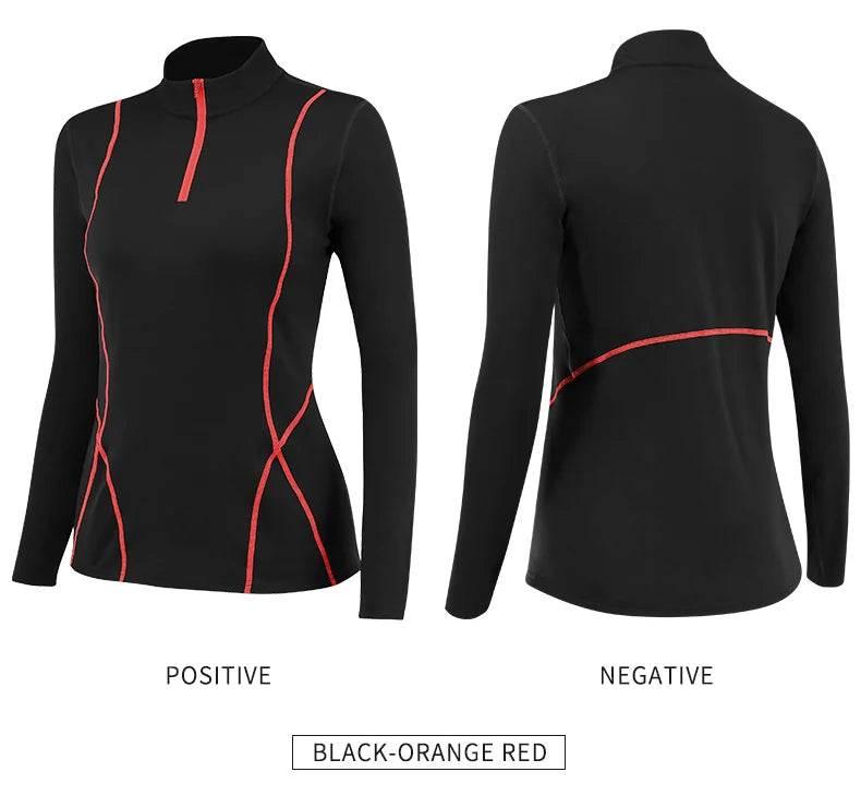 Women Long Sleeve Yoga Tops Fitness Yoga Top Gym Top Sports Wear For Women Push Up Running Top High Elastic Gym Clothes Shirts - Empire P.E