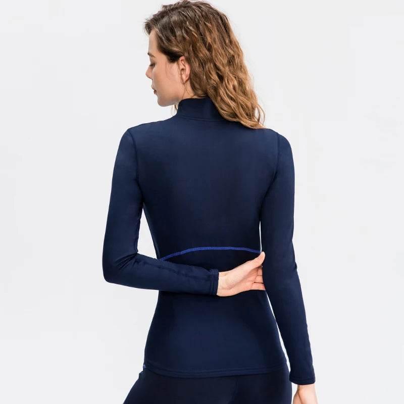 Women Long Sleeve Yoga Tops Fitness Yoga Top Gym Top Sports Wear For Women Push Up Running Top High Elastic Gym Clothes Shirts - Empire P.E