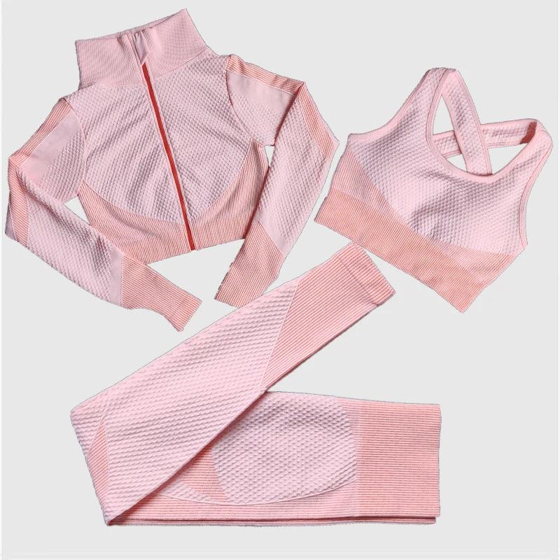 Women Seamless Yoga Sets 2Pcs/3Pcs