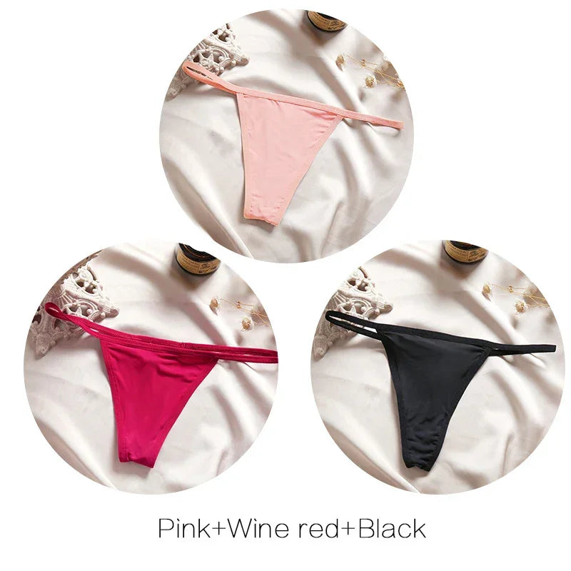 3Pcs/set Sexy Low-rise Thongs Women Bikini Panties - Empire P.E