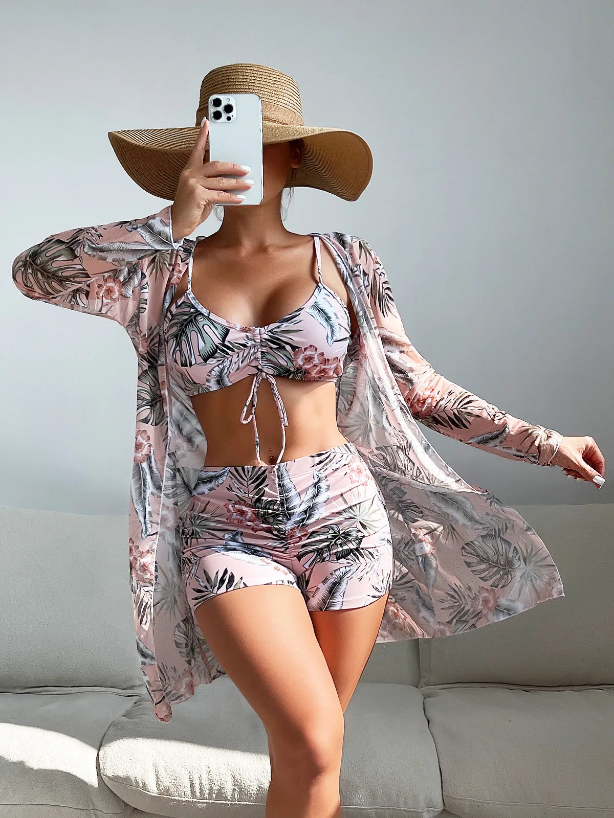 2026 New Summer Women Three Piece Bathing Suit