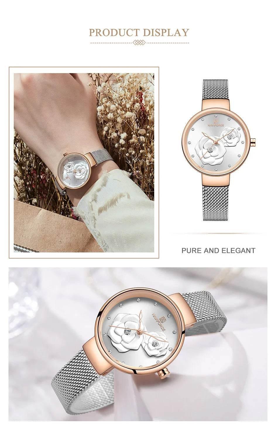 Women Watch Top Luxury Brand Steel Mesh Waterproof - Empire P.E