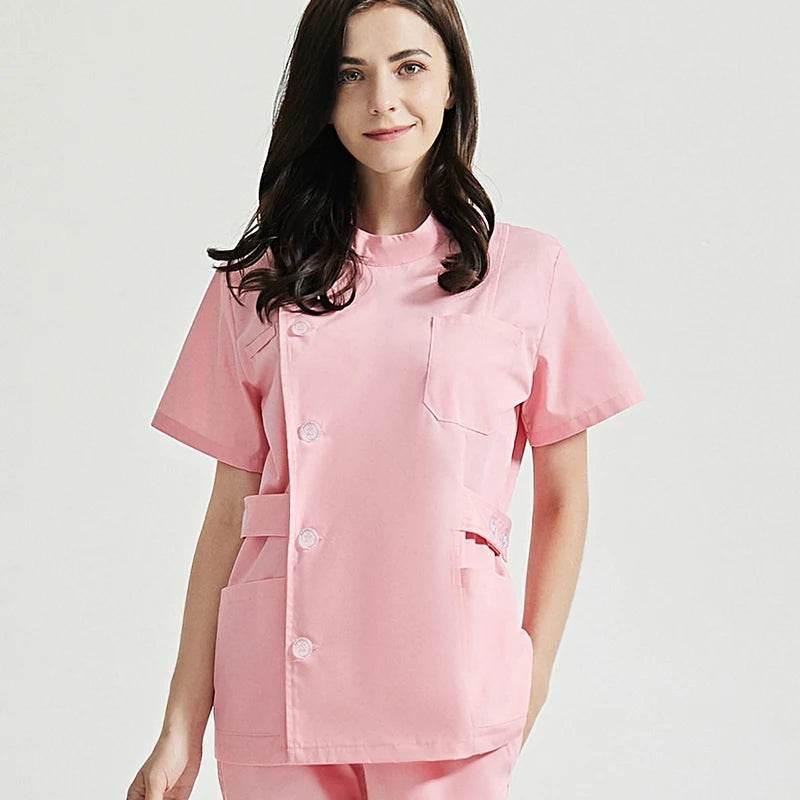 Niaahinn Health Services Scrubs Set Uniforms V-Neck Beauty Salon Work Uniform Women Sets Pet Grooming Institution Scrubs Coat - Empire P.E
