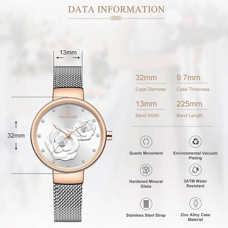 Women Watch Top Luxury Brand Steel Mesh Waterproof - Empire P.E