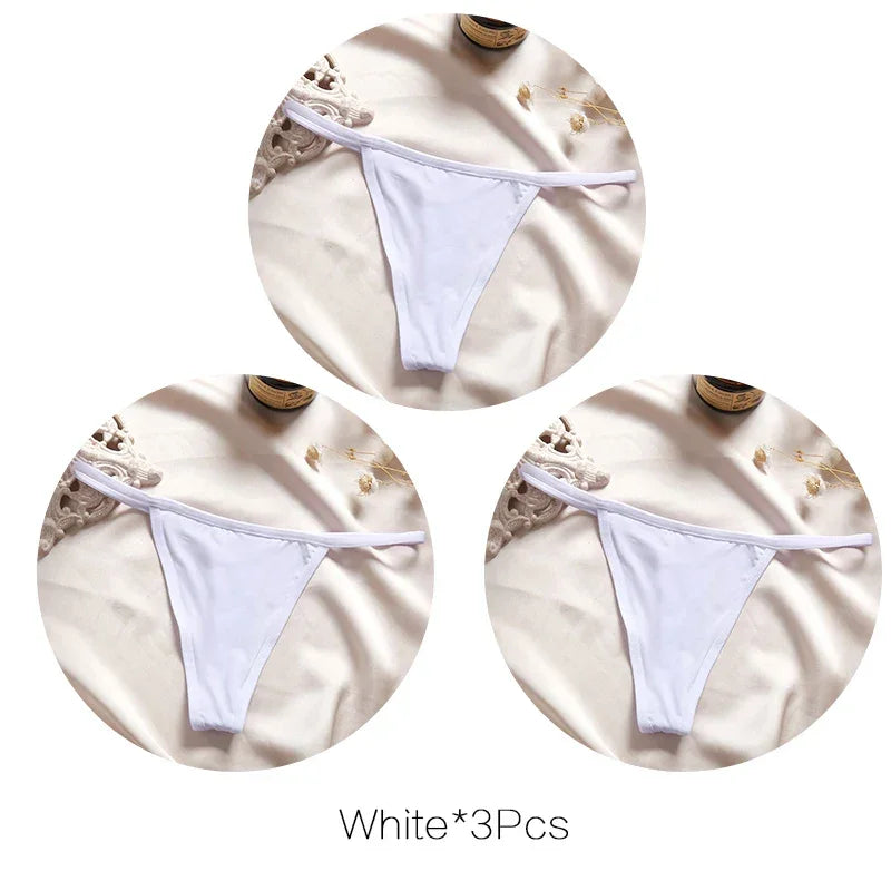 3Pcs/set Sexy Low-rise Thongs Women Bikini Panties - Empire P.E