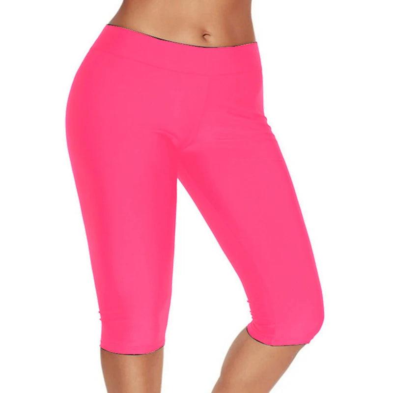 High Waist Push Up Fitness Leggings Crop Wide Waistband Cycling Short Leggings Workout Jogging For Women Training Leggings - Empire P.E