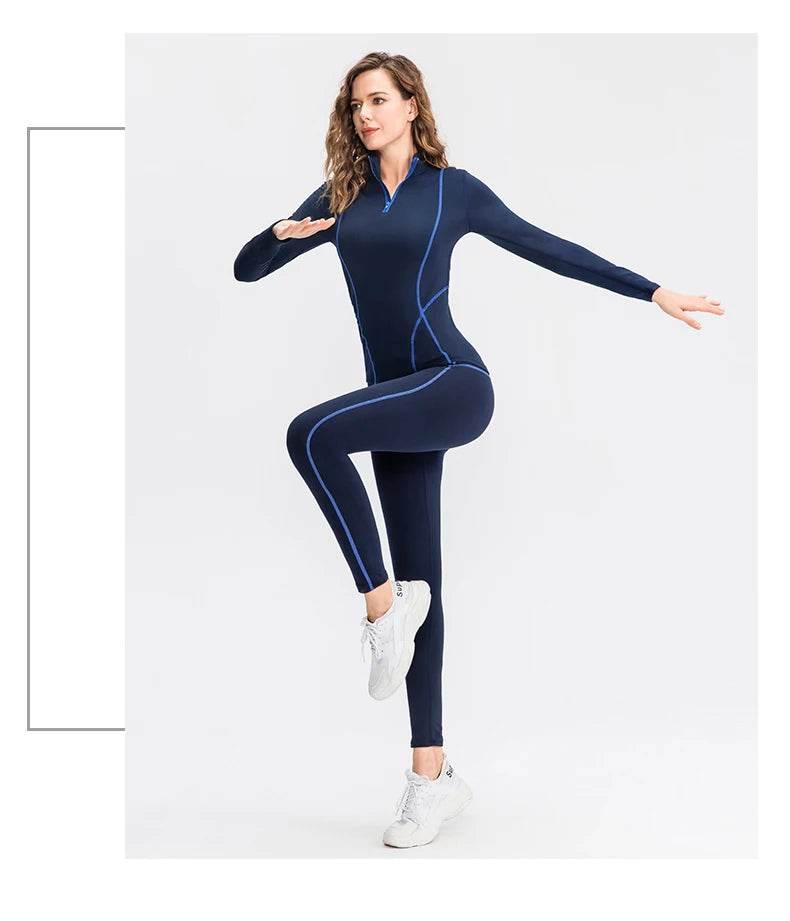 Women Long Sleeve Yoga Tops Fitness Yoga Top Gym Top Sports Wear For Women Push Up Running Top High Elastic Gym Clothes Shirts - Empire P.E