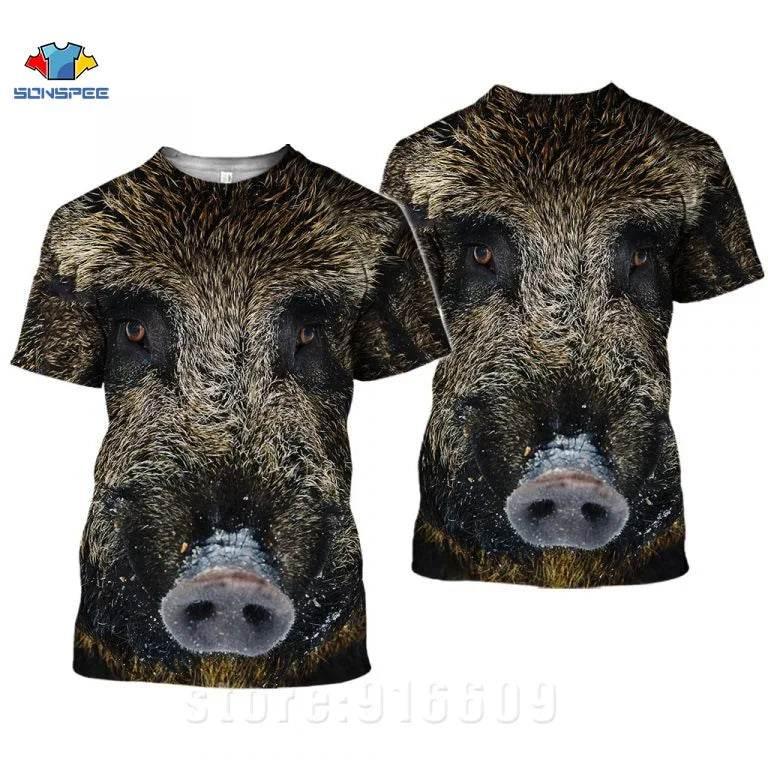 3D Camo Wild Boar Graphic Men's T-Shirt - Empire P.E
