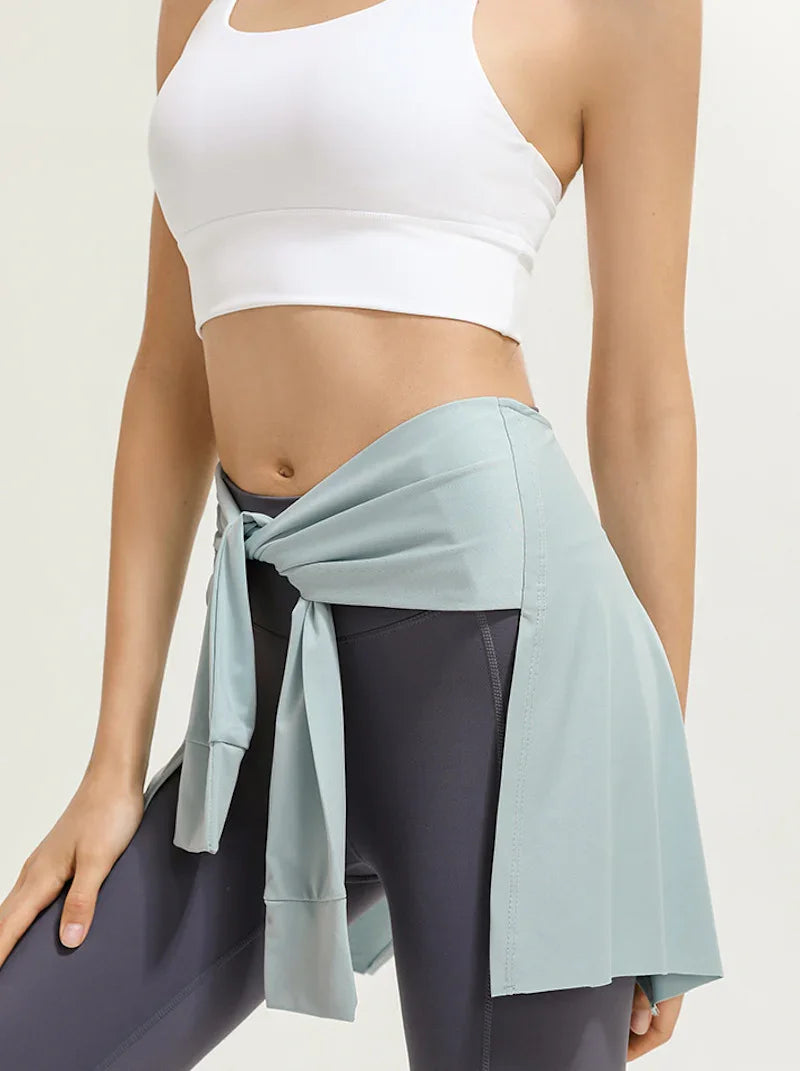 Gym Skirt Wrap Covering Buttocks Workout Fitness Wear Dance Ballet Skirts for Women Sport Yoga Dress Short Thigh Cover Skirt - Empire P.E