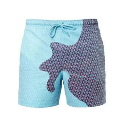 Men's Color Change Swimming Short Trunks