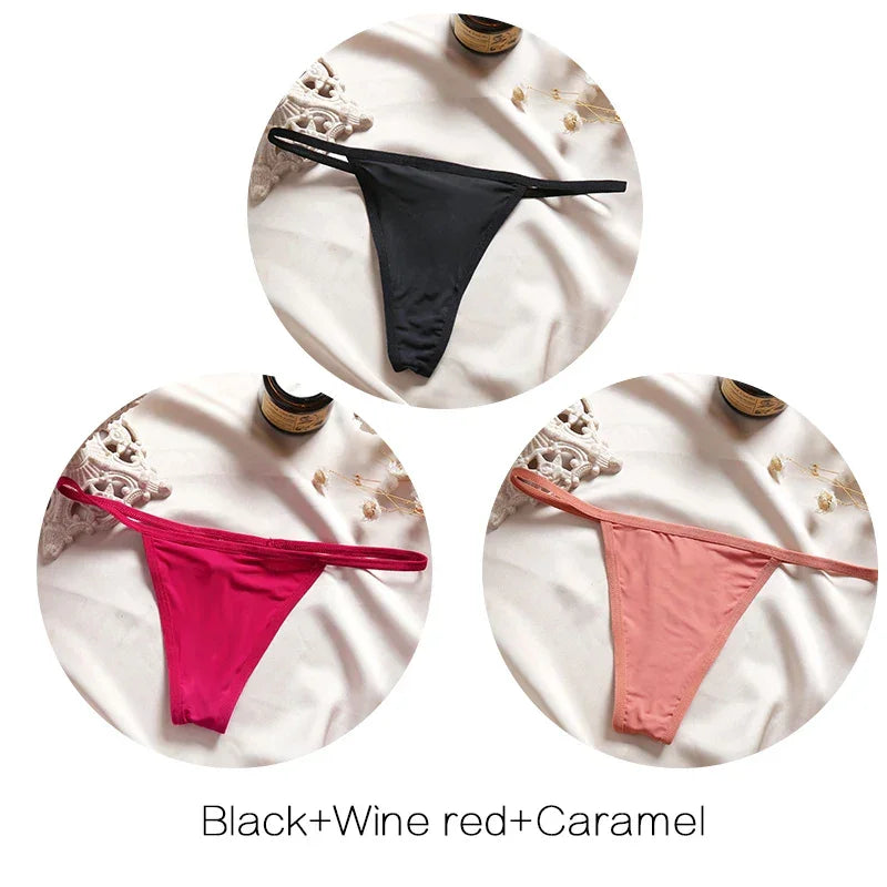 3Pcs/set Sexy Low-rise Thongs Women Bikini Panties - Empire P.E