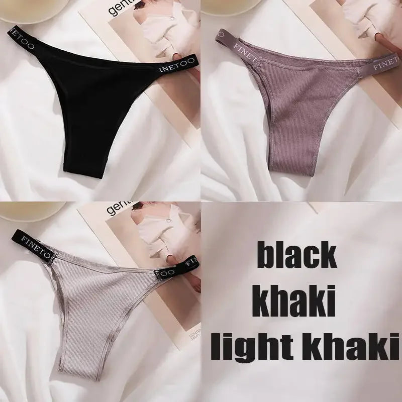 3PCS/Set Cotton Panties Briefs Sexy Thong Women's Underwear Lingerie - Empire P.E