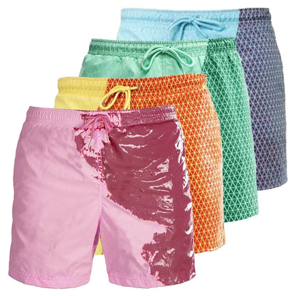 Men's Color Change Swimming Short Trunks
