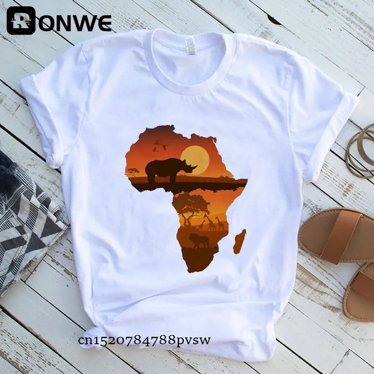 Africa Map Graphic Women T-shirts - Empire P.E