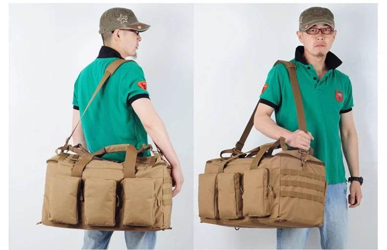 55L Luggage Duffel Bag Camping Backpack Tactical Large Bags Men's Hiking Travel Mountaineering Trip Utility Gym Weekend Duffle - Empire P.E