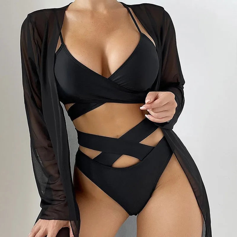 Women's Custom  3 Pieces Swim Suit