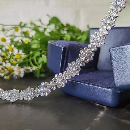 Luxury Flower Lab Diamond Bracelet 925 Sterling Silver - Empire P.E
