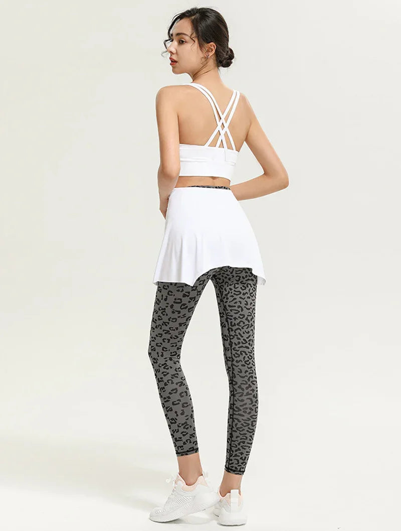 Gym Skirt Wrap Covering Buttocks Workout Fitness Wear Dance Ballet Skirts for Women Sport Yoga Dress Short Thigh Cover Skirt - Empire P.E