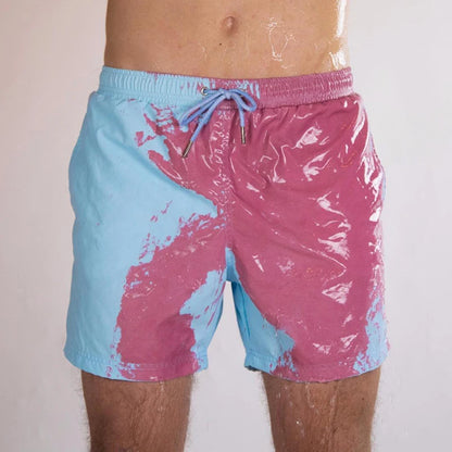 Men's Color Change Swimming Short Trunks