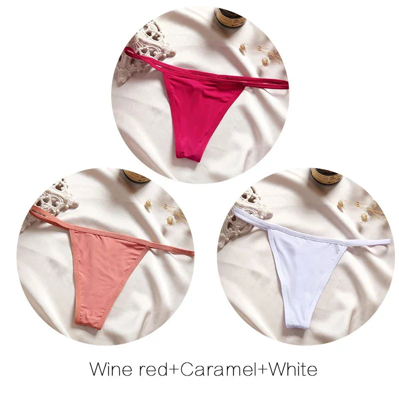 3Pcs/set Sexy Low-rise Thongs Women Bikini Panties - Empire P.E
