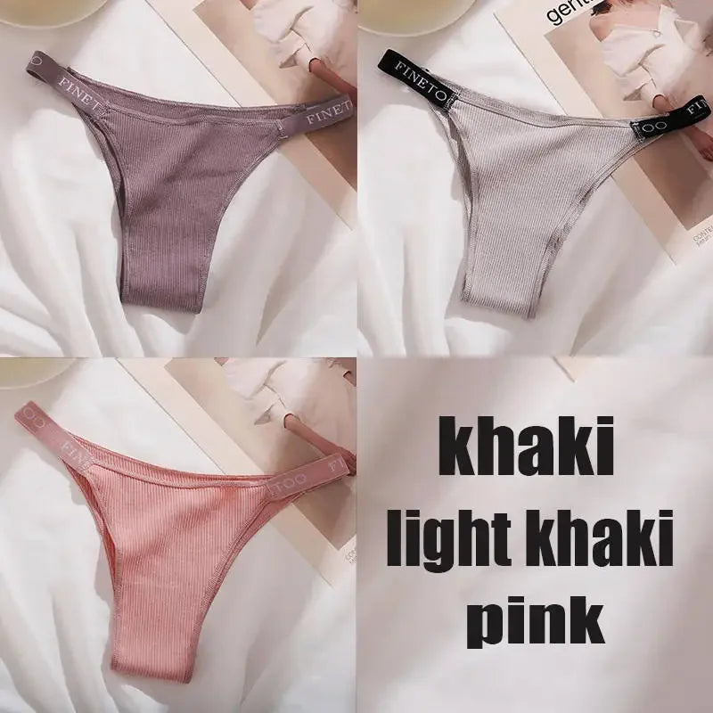 3PCS/Set Cotton Panties Briefs Sexy Thong Women's Underwear Lingerie - Empire P.E