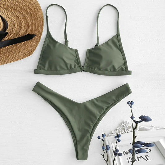New V Neck Bikini Swimsuits - Empire P.E