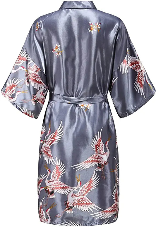 Silk Satin Bathrobe - Empire P.E