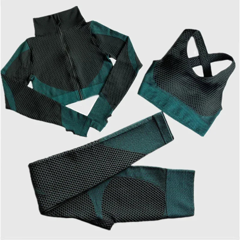 Women Seamless Yoga Sets 2Pcs/3Pcs