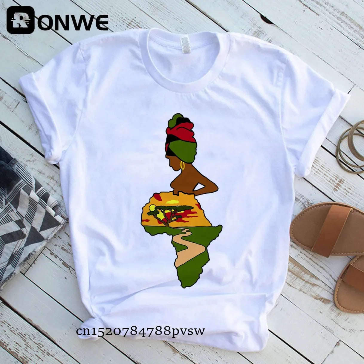 Africa Map Graphic Women T-shirts - Empire P.E