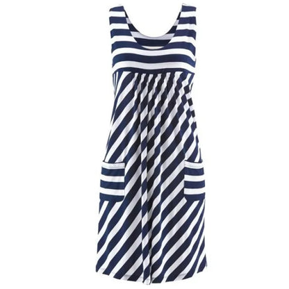 Fashion striped dress sleeveless - Empire P.E