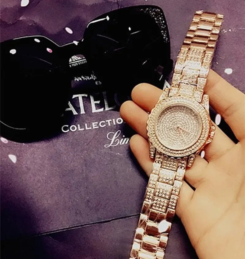Women Watches Crystal Full Steel Ladies Wristwatch