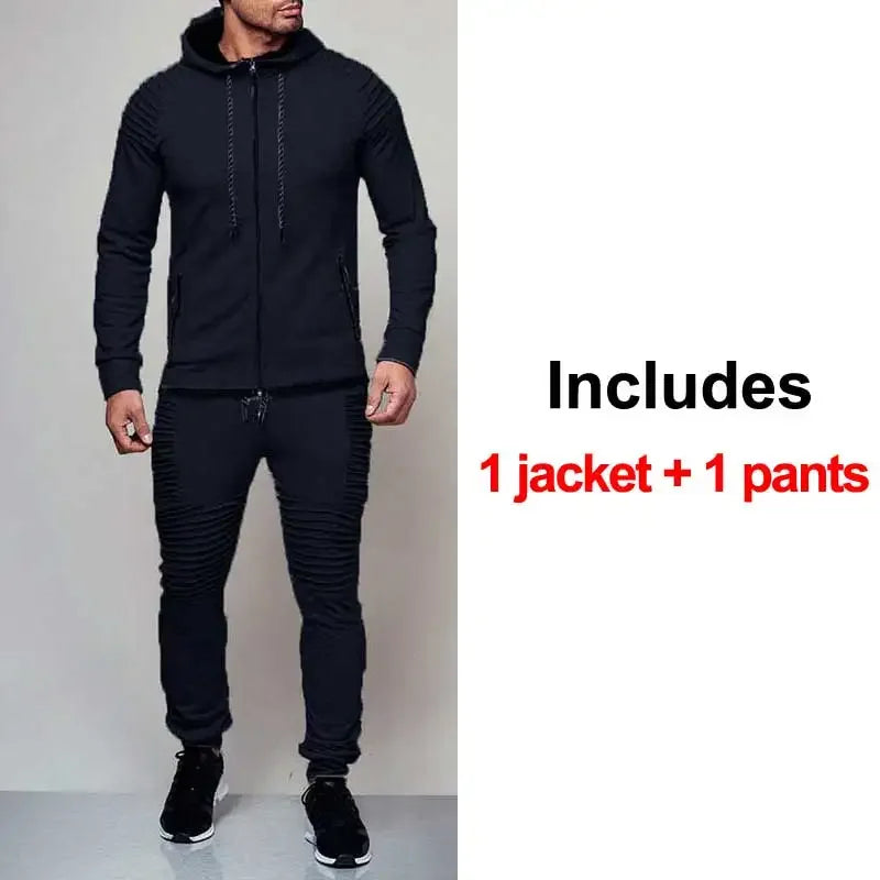 Men Sportswear Hoodies Pants Set - Empire P.E