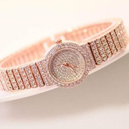 BS Women Watch Famous Luxury Brands Diamond Ladies Wrist Watches Female Small Wristwatch Rose Gold Watch Women Montre Femme 2025 - Empire P.E