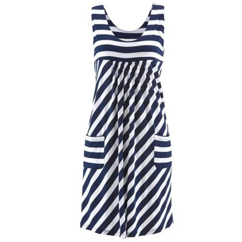 Fashion striped dress sleeveless - Empire P.E