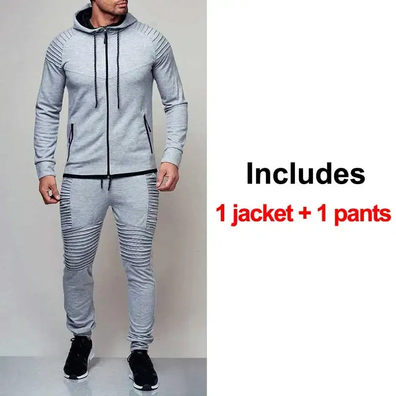 Men Sportswear Hoodies Pants Set - Empire P.E