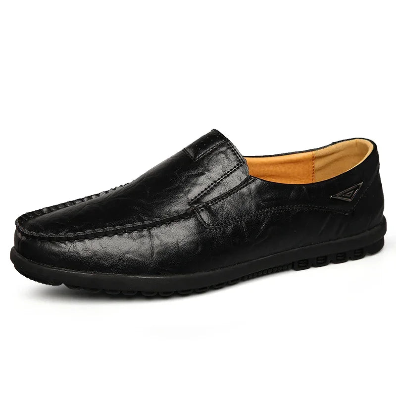 Genuine Leather Men Casual Shoes Luxury Brand Mens Loafers - Empire P.E