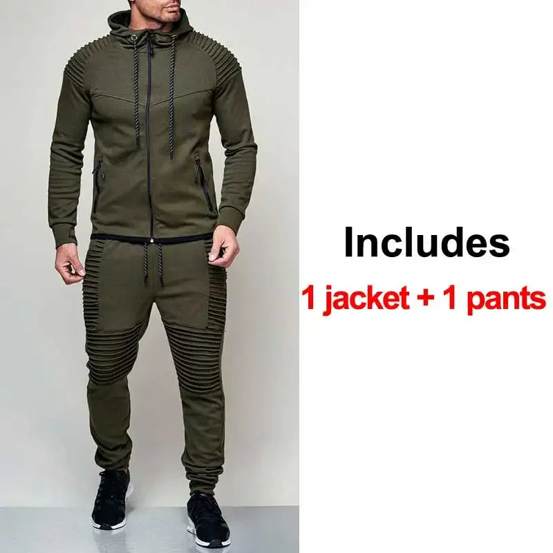 Men Sportswear Hoodies Pants Set - Empire P.E