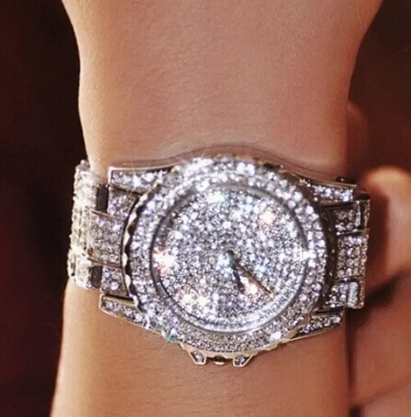 Women Watches Crystal Full Steel Ladies Wristwatch