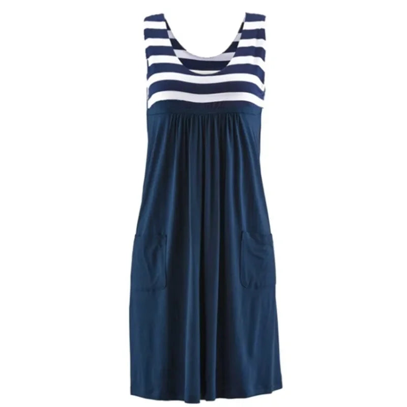 Fashion striped dress sleeveless - Empire P.E