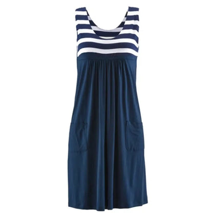 Fashion striped dress sleeveless - Empire P.E