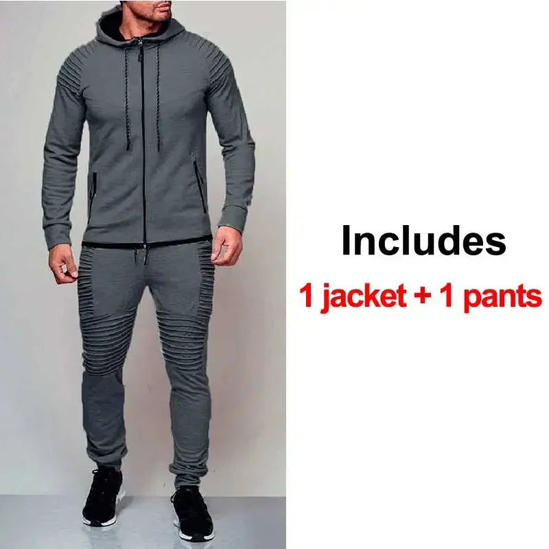 Men Sportswear Hoodies Pants Set - Empire P.E