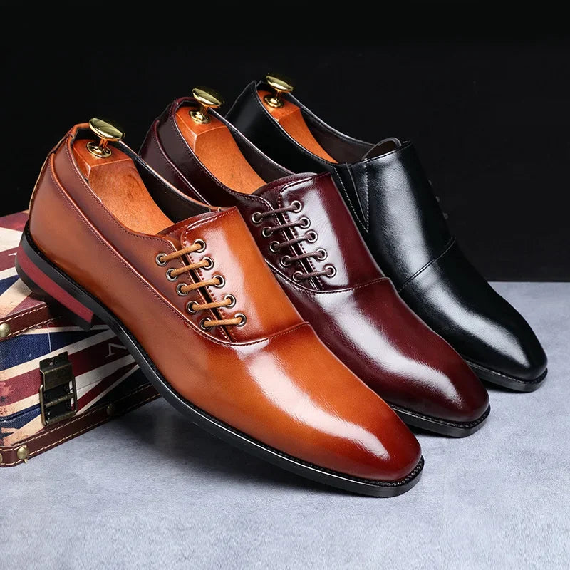 Men Leather Formal Dress Wedding Shoes - Empire P.E
