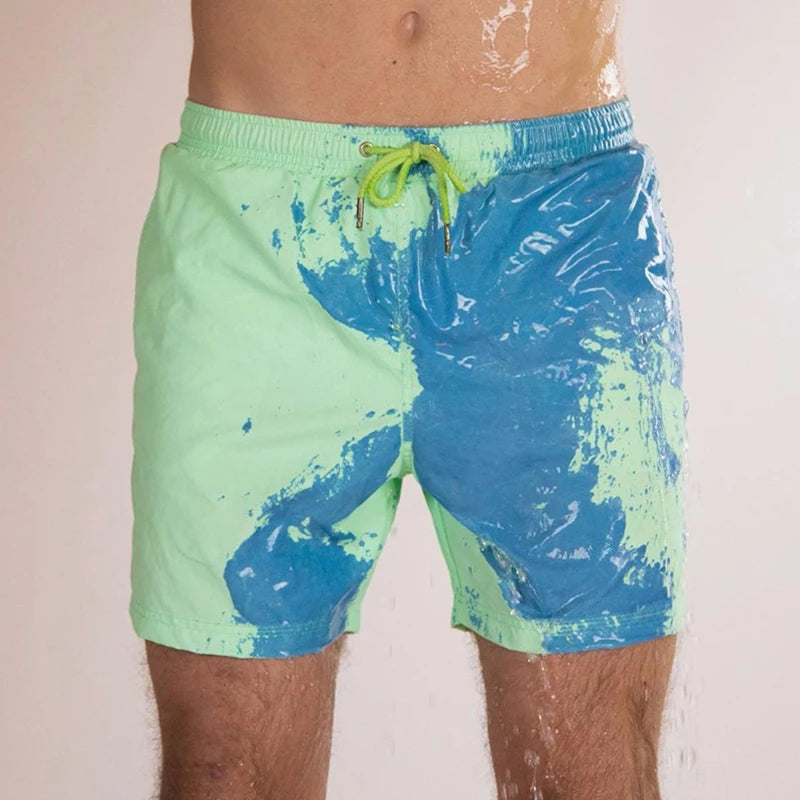 Men's Color Change Swimming Short Trunks