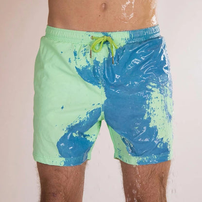 Men's Color Change Swimming Short Trunks