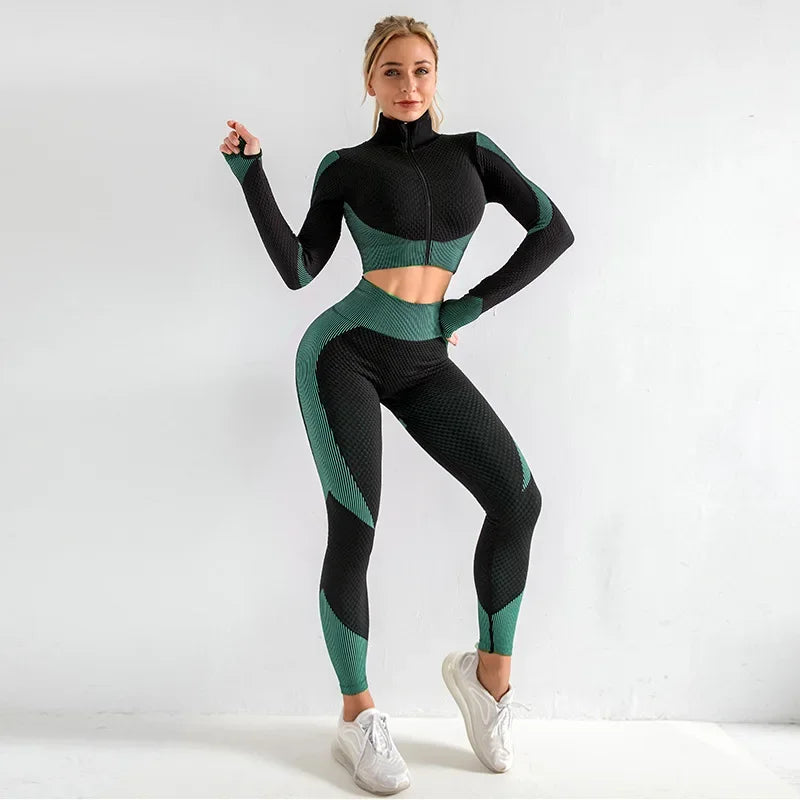 Women Seamless Yoga Sets 2Pcs/3Pcs